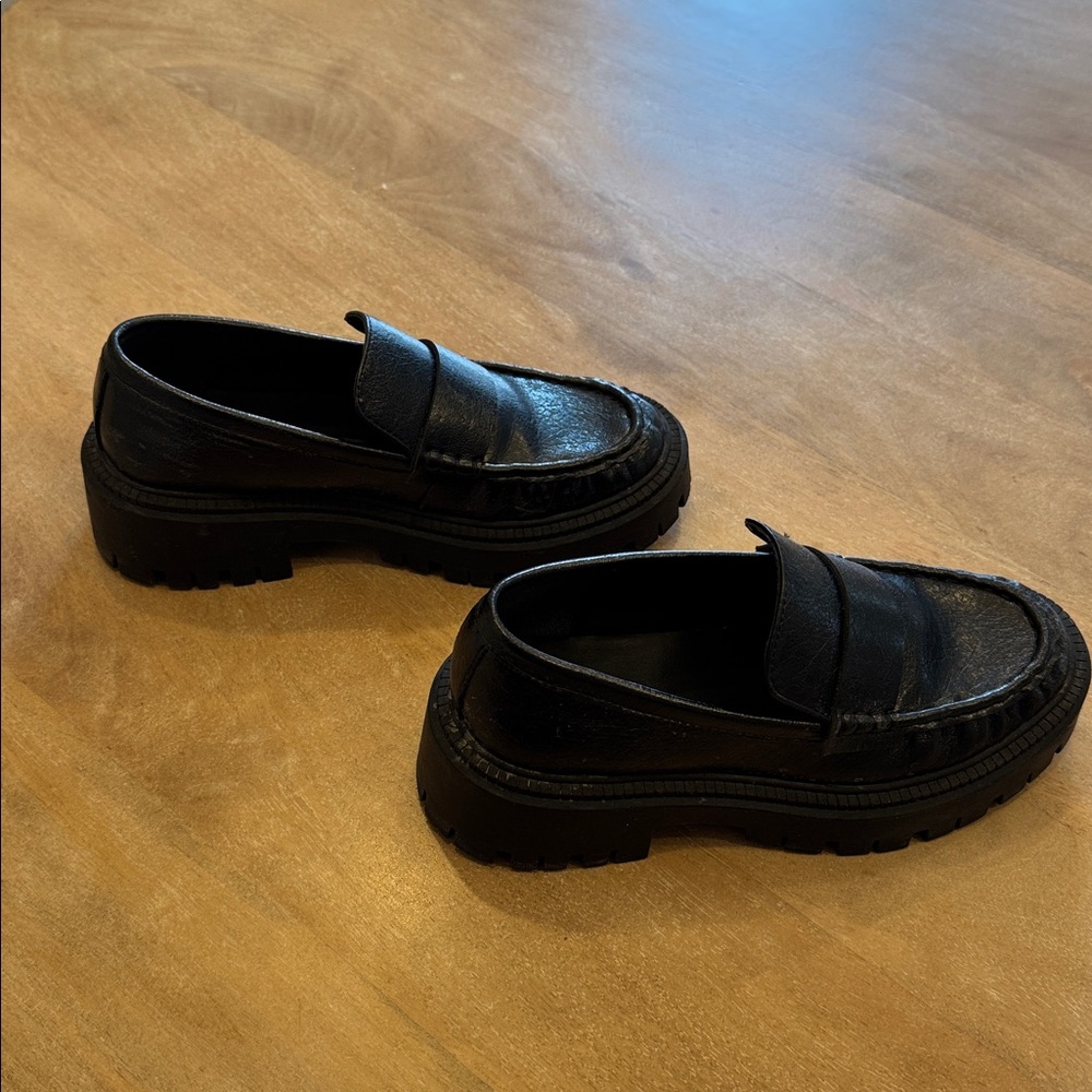 Black Chunky platform Lug Sole Topshop